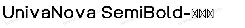 UnivaNova SemiBold字体转换